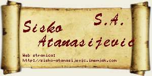 Sisko Atanasijević vizit kartica